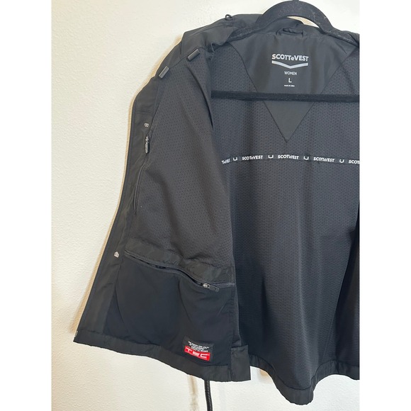 SCOTTeVEST Women's TEC Vest Size L Black Lightweight Travel Utility Pockets - Picture 4 of 12